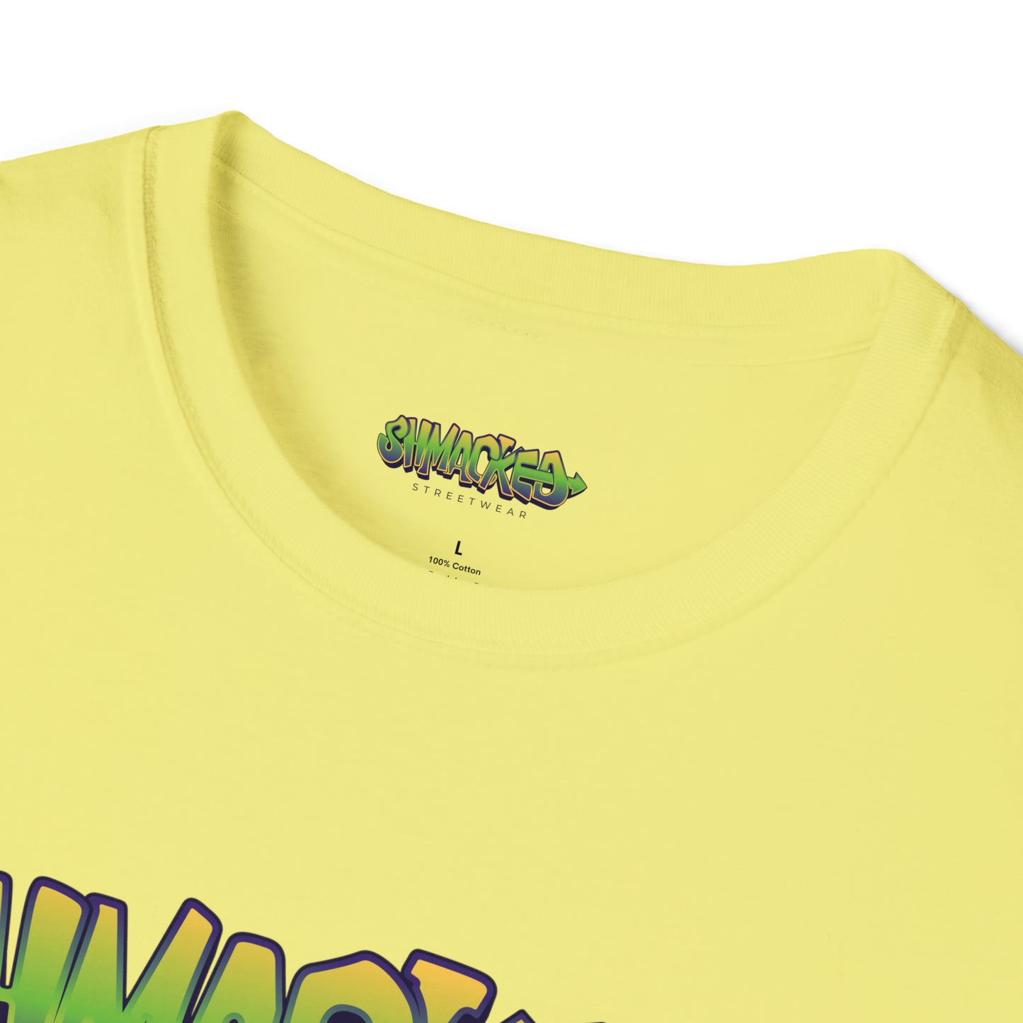 Shmacked Streetwear Green Logo Softstyle Black/Yellow/Grey T-Shirt