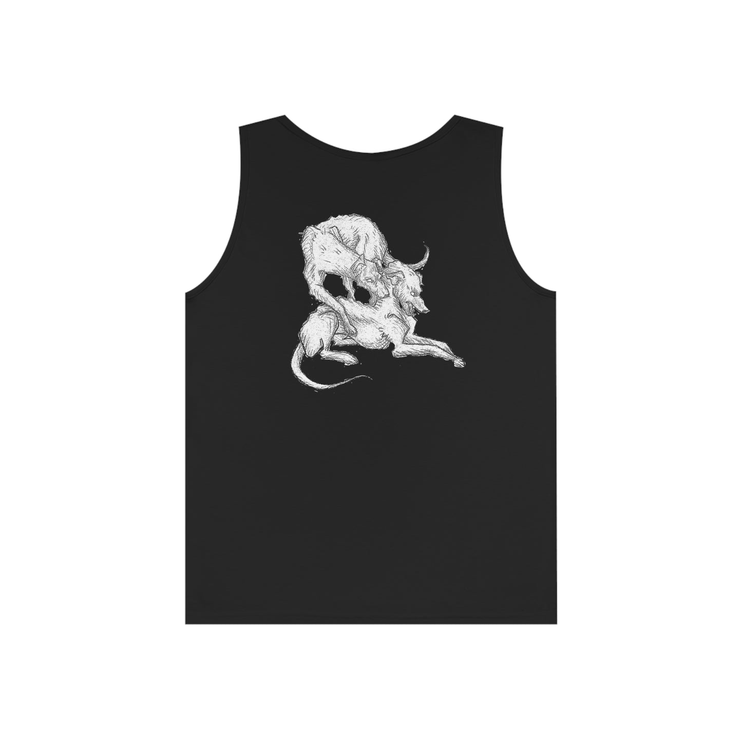 Shmacked Streetwear Sinister Strays Heavy Cotton Tank Top In White/Black/Grey/Red