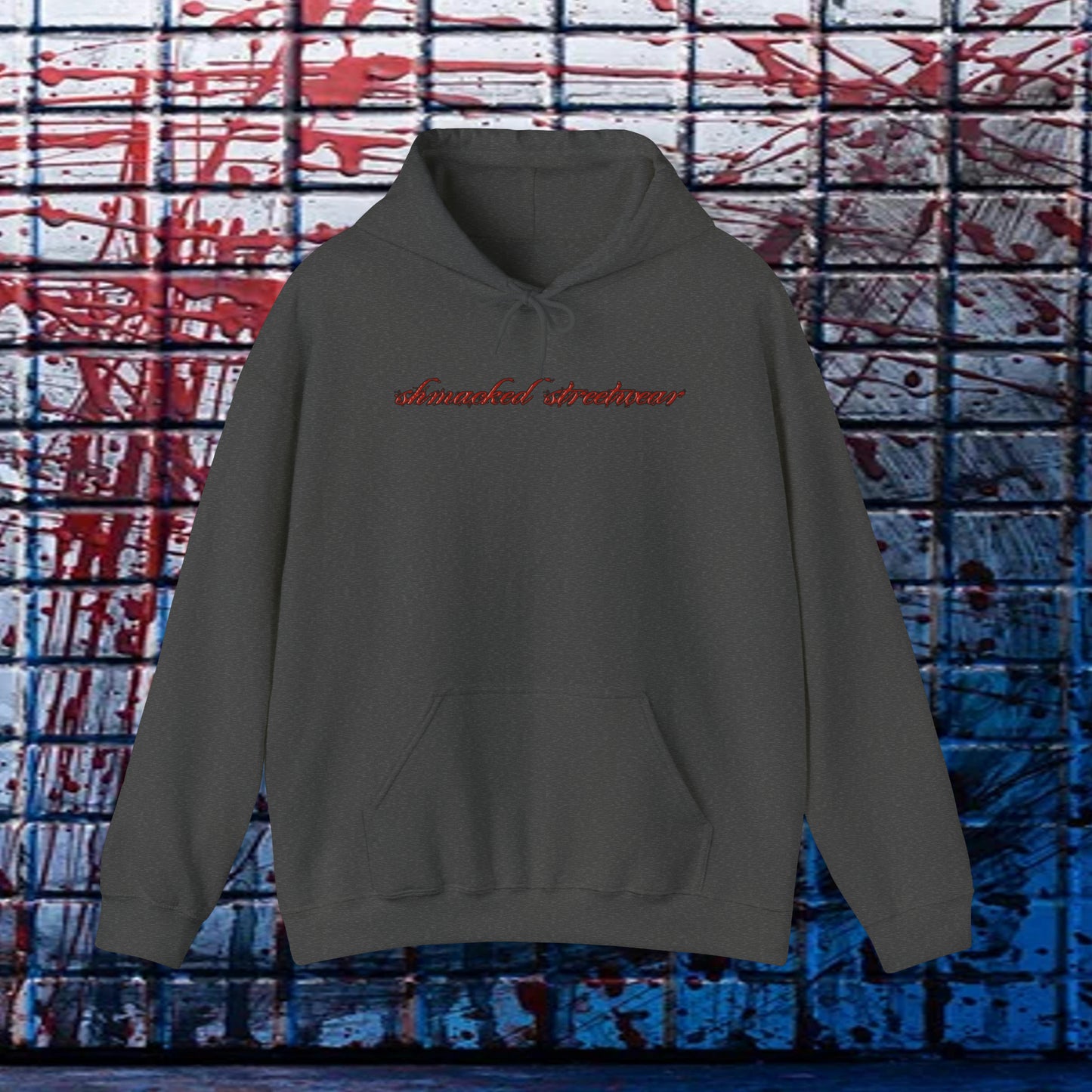 Ethereal Reflection Heavy Blend™ Hooded Sweatshirt In White/Black/Maroon/Dark Heather/Charcoal/Navy/Heather Navy/Red