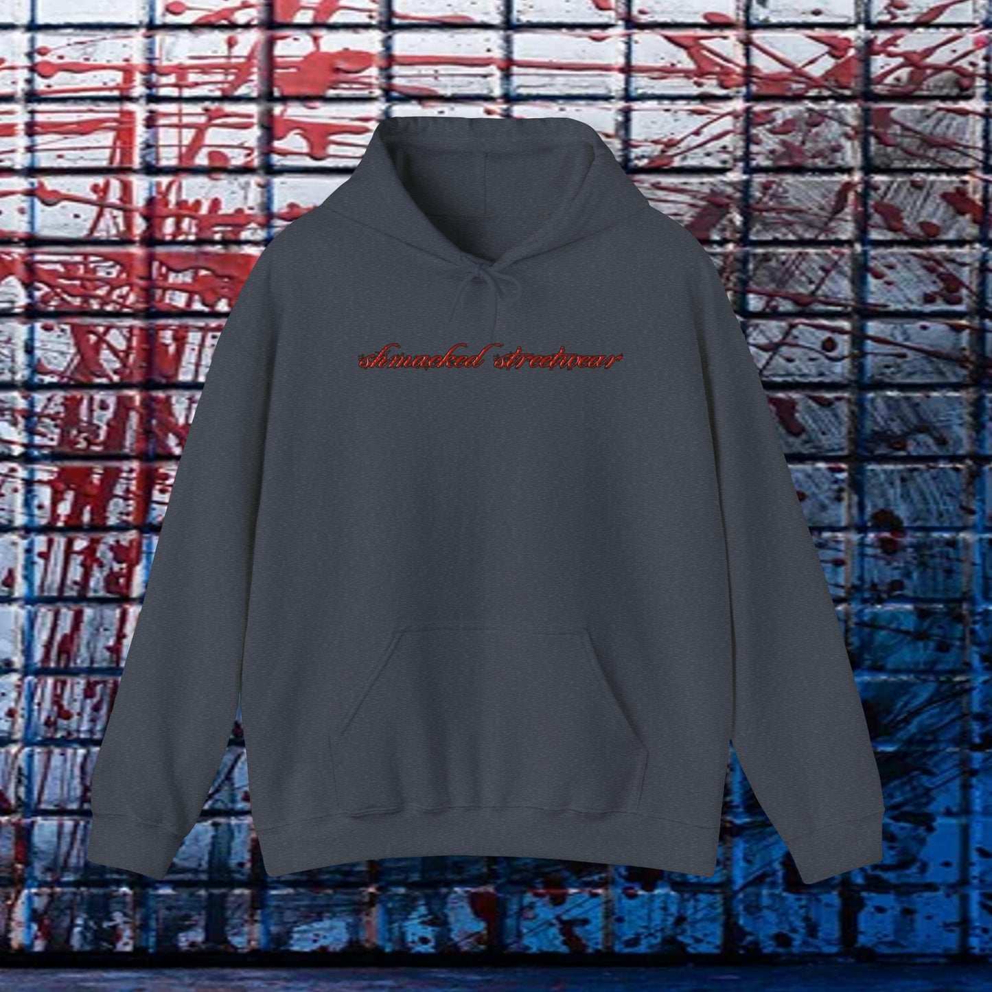 Ethereal Reflection Heavy Blend™ Hooded Sweatshirt In White/Black/Maroon/Dark Heather/Charcoal/Navy/Heather Navy/Red