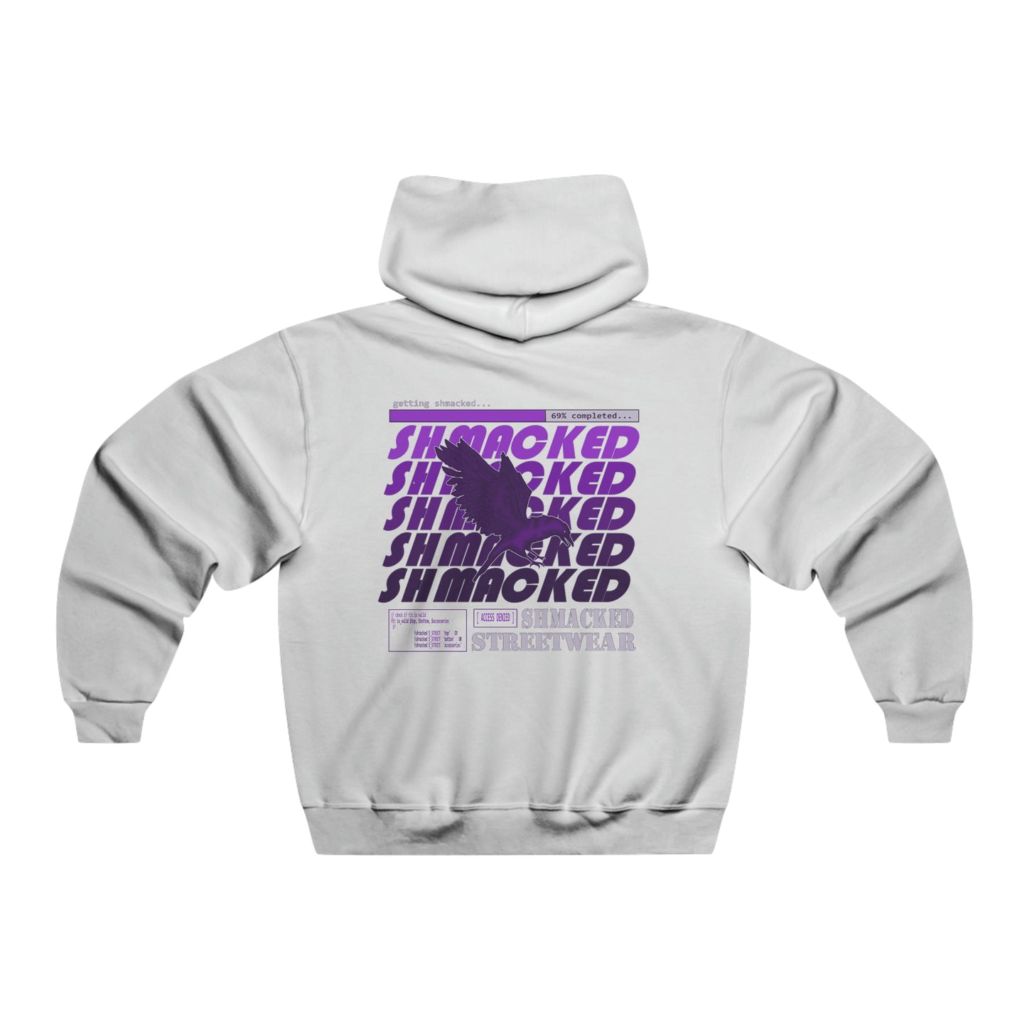 Shmacked Streetwear Purple Ravenous NUBLEND® Black/Grey/White Hooded Sweatshirt