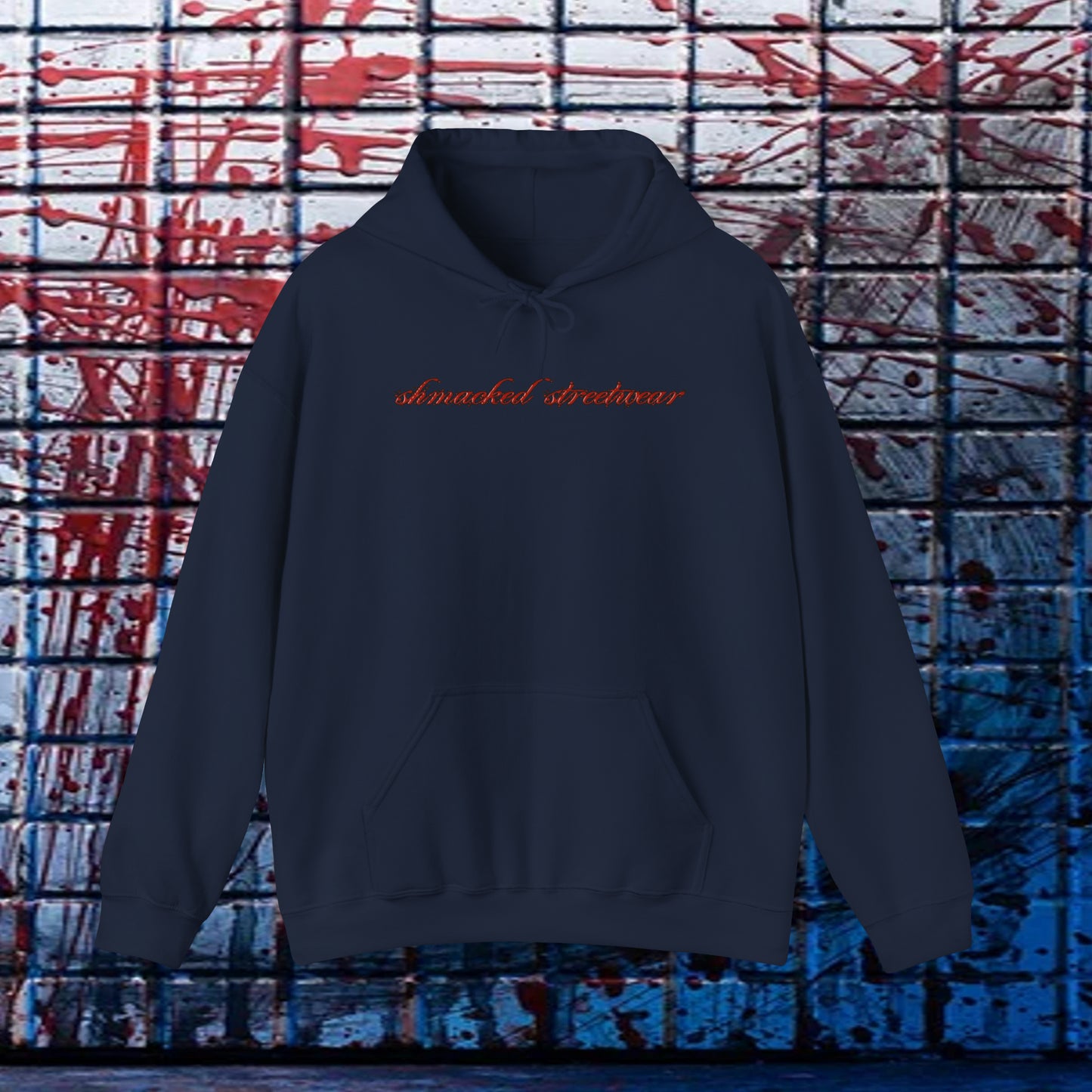 Ethereal Reflection Heavy Blend™ Hooded Sweatshirt In White/Black/Maroon/Dark Heather/Charcoal/Navy/Heather Navy/Red