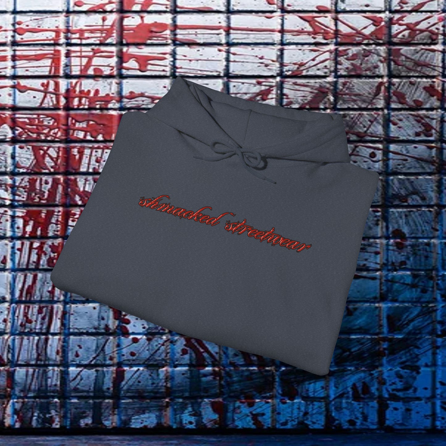 Ethereal Reflection Heavy Blend™ Hooded Sweatshirt In White/Black/Maroon/Dark Heather/Charcoal/Navy/Heather Navy/Red
