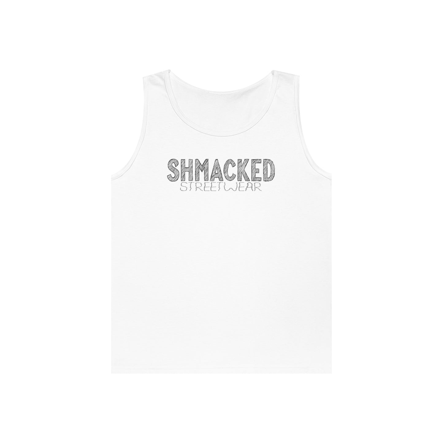 Shmacked Streetwear Sinister Strays Heavy Cotton Tank Top In White/Black/Grey/Red