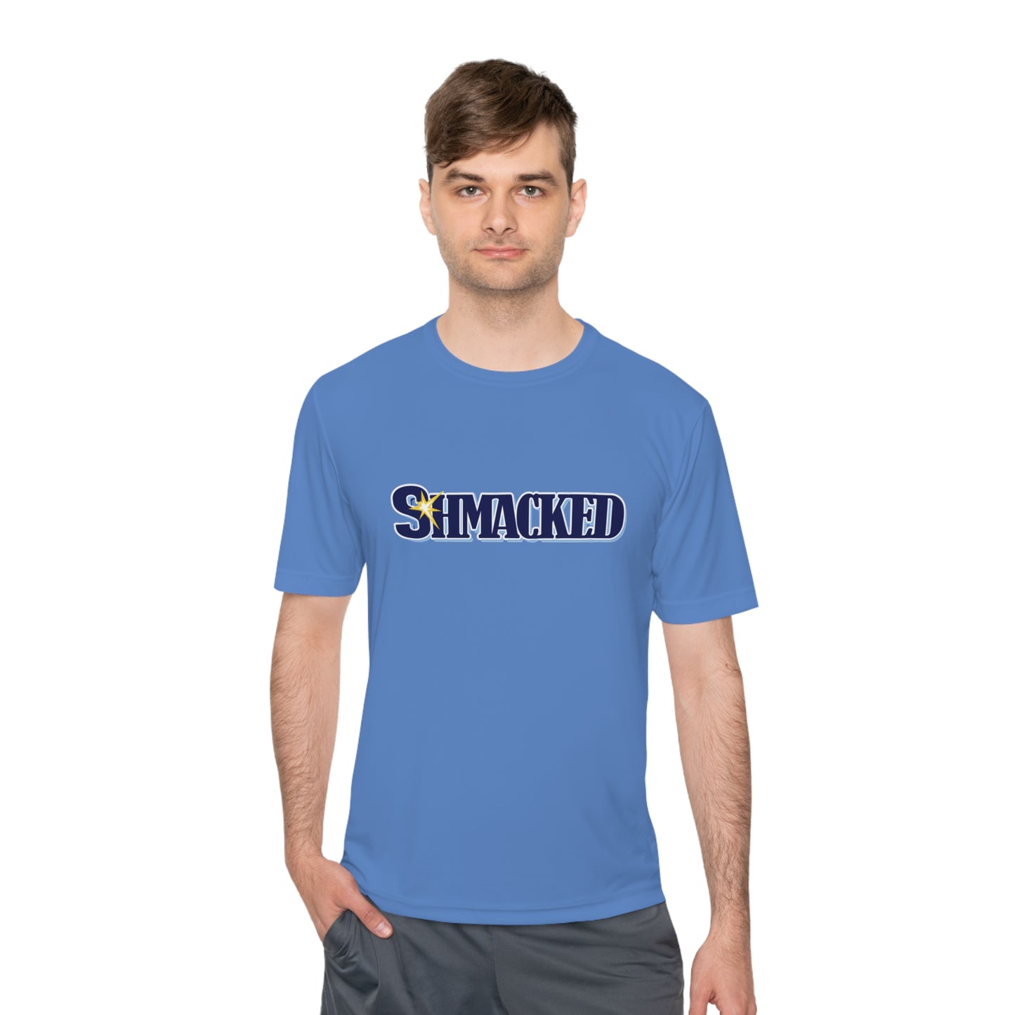 Tampa Bay Shmacked Moisture Wicking Black/Carolina Blue Baseball Tee