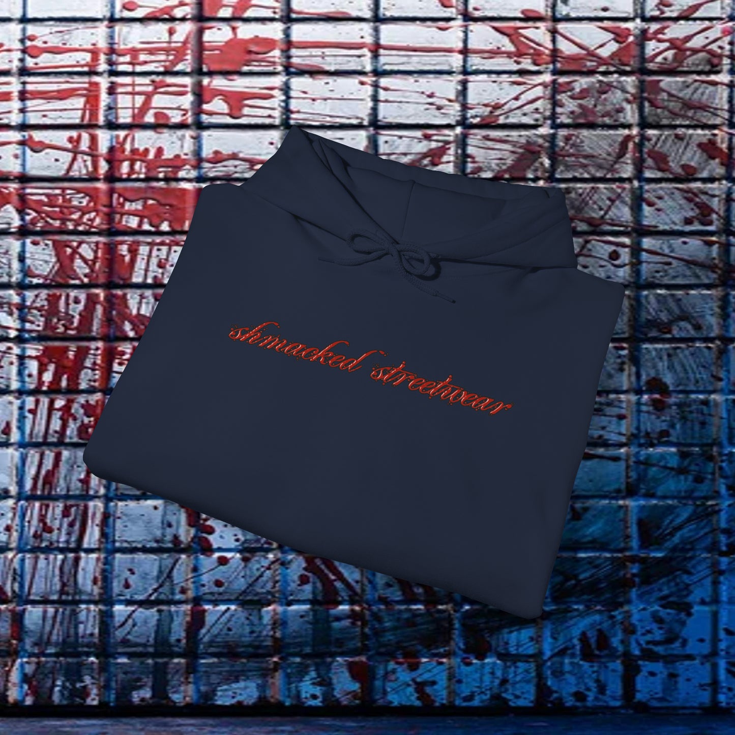 Ethereal Reflection Heavy Blend™ Hooded Sweatshirt In White/Black/Maroon/Dark Heather/Charcoal/Navy/Heather Navy/Red