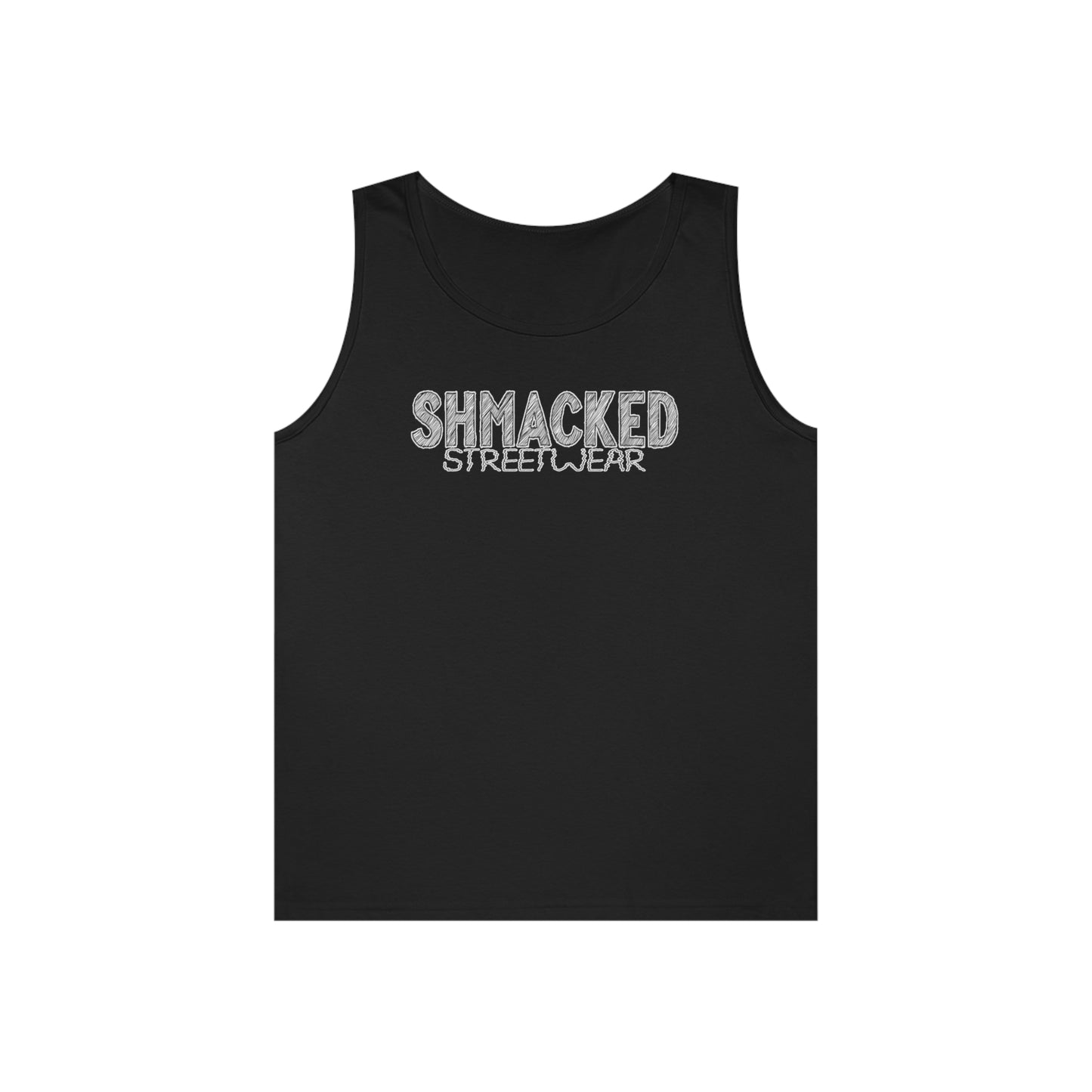 Shmacked Streetwear Sinister Strays Heavy Cotton Tank Top In White/Black/Grey/Red
