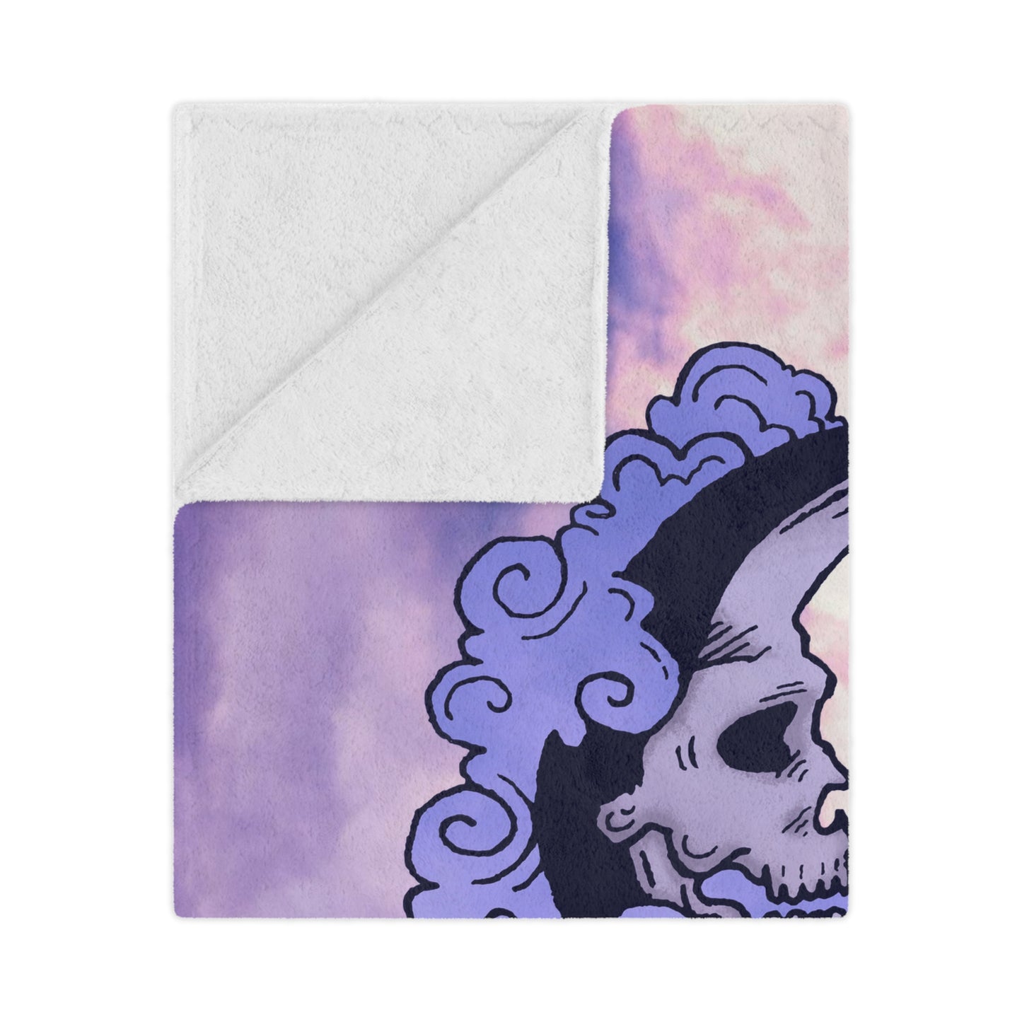 Shmacked Streetwear Skull of the Crescent Night Minky Blanket