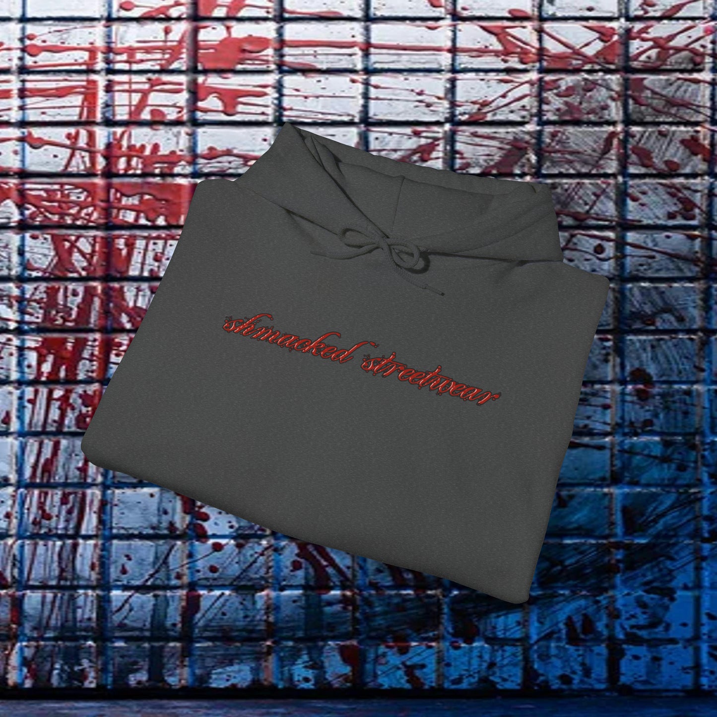 Ethereal Reflection Heavy Blend™ Hooded Sweatshirt In White/Black/Maroon/Dark Heather/Charcoal/Navy/Heather Navy/Red