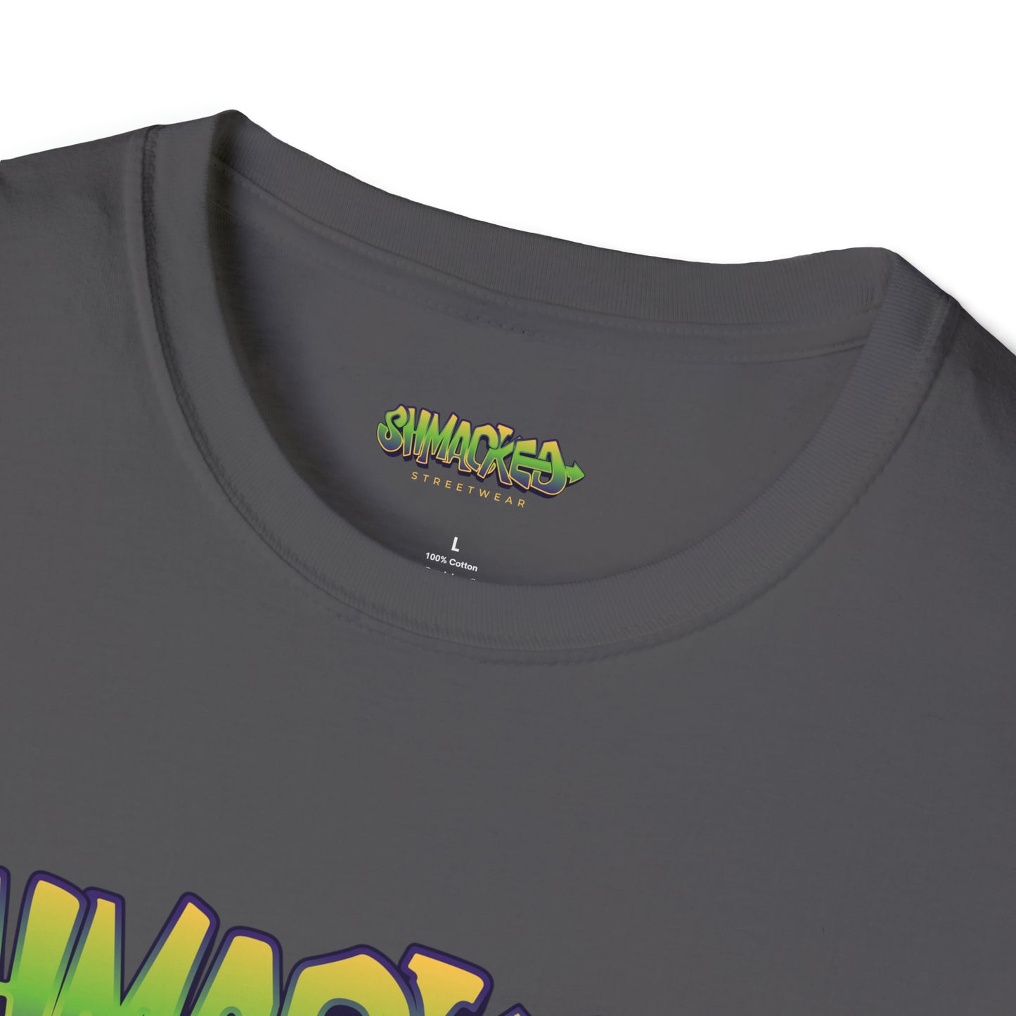Shmacked Streetwear Green Logo Softstyle Black/Yellow/Grey T-Shirt