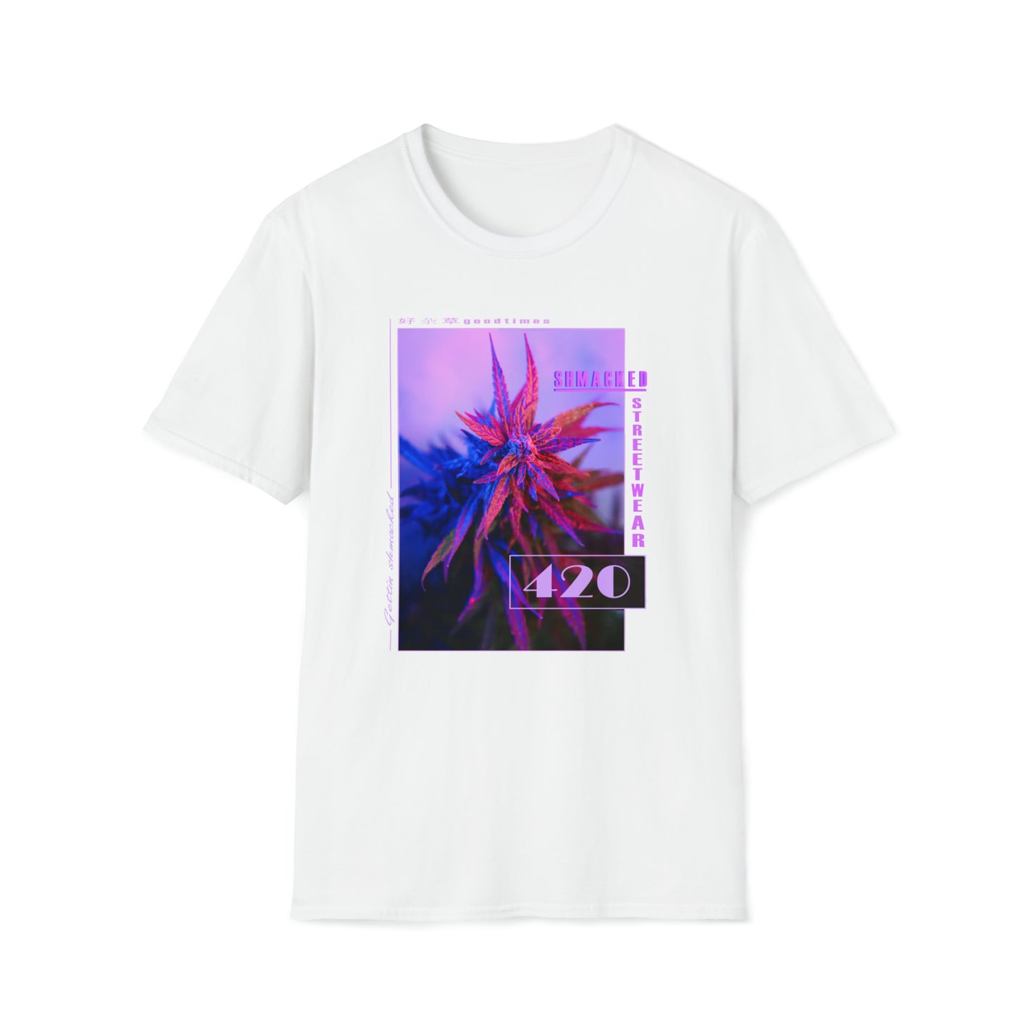 Getting Shmacked Softstyle Black/Purple/White T-Shirt
