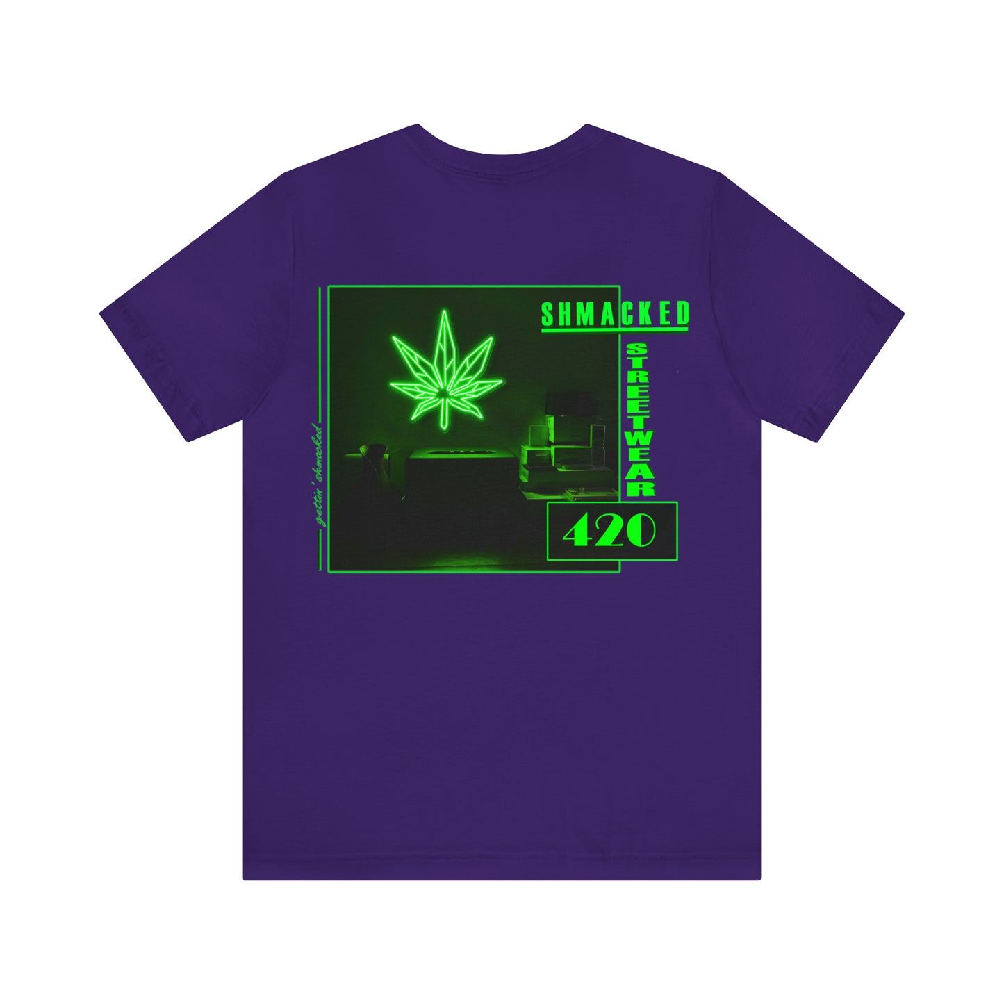 Getting Shmacked Jersey Short Sleeve Tee in Black/Army Green/Dark Grey/Purple/Pink