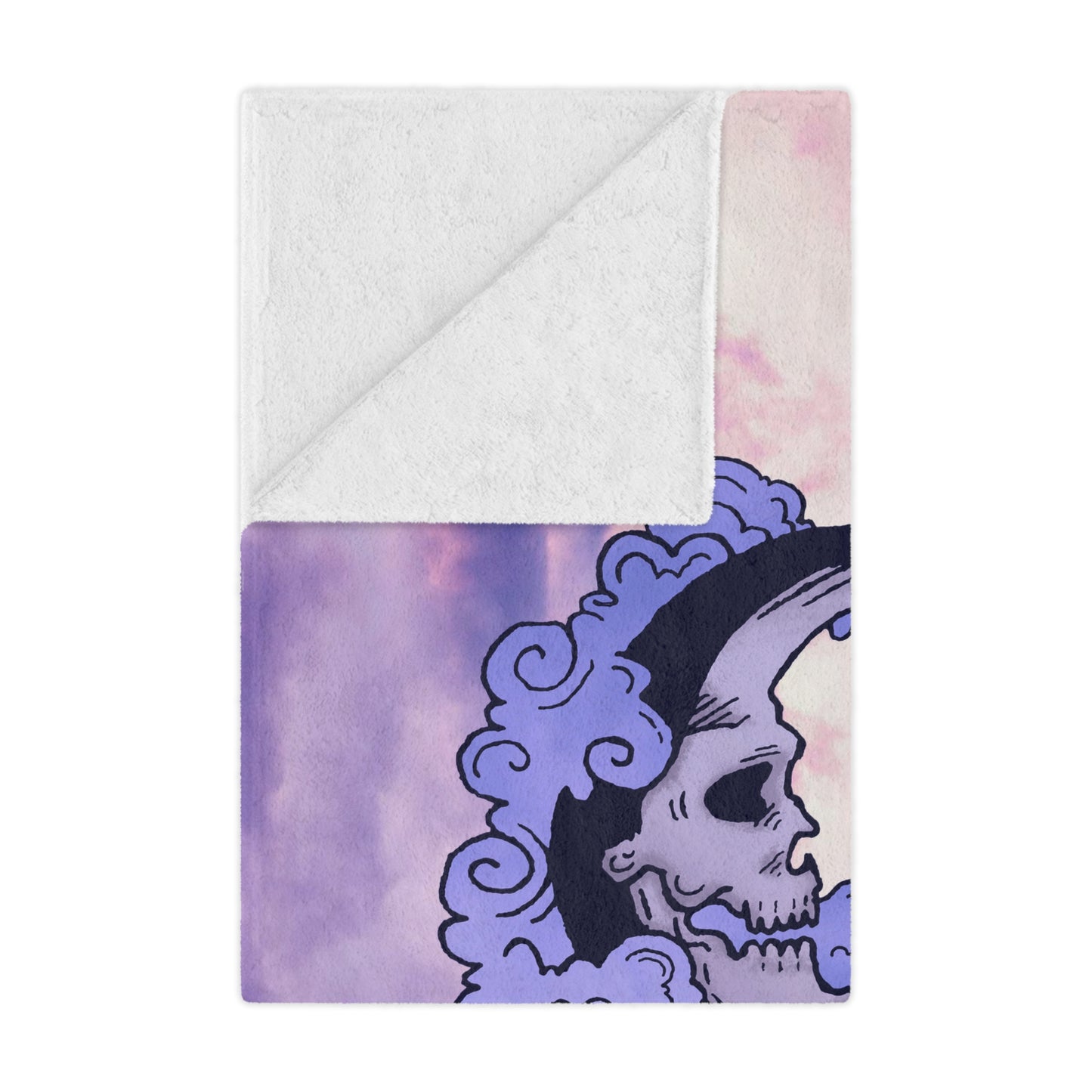 Shmacked Streetwear Skull of the Crescent Night Minky Blanket