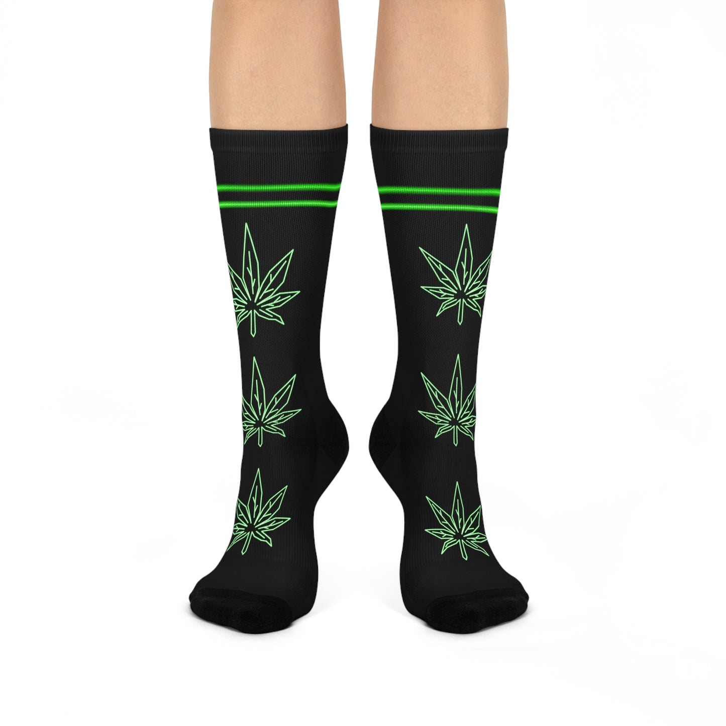 Getting Shmacked Green Cushioned Crew Socks