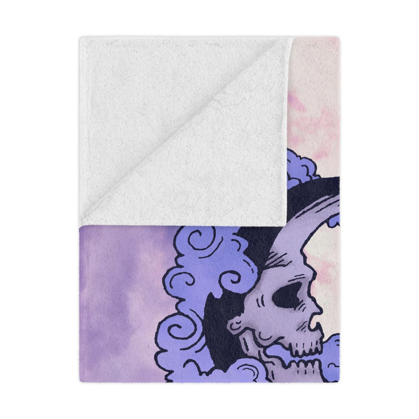Shmacked Streetwear Skull of the Crescent Night Minky Blanket