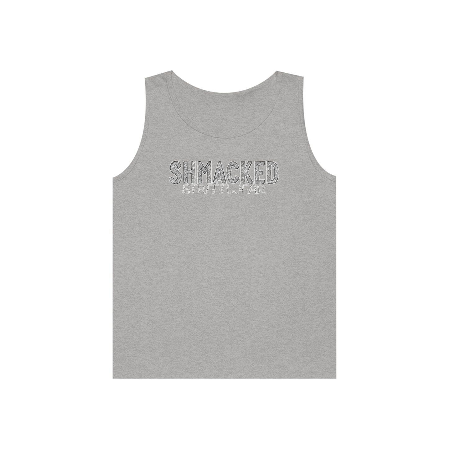 Shmacked Streetwear Sinister Strays Heavy Cotton Tank Top In White/Black/Grey/Red