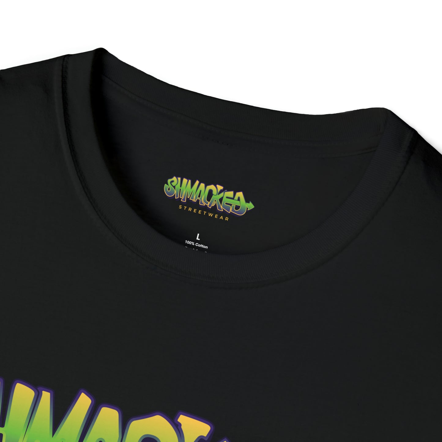Shmacked Streetwear Green Logo Softstyle Black/Yellow/Grey T-Shirt