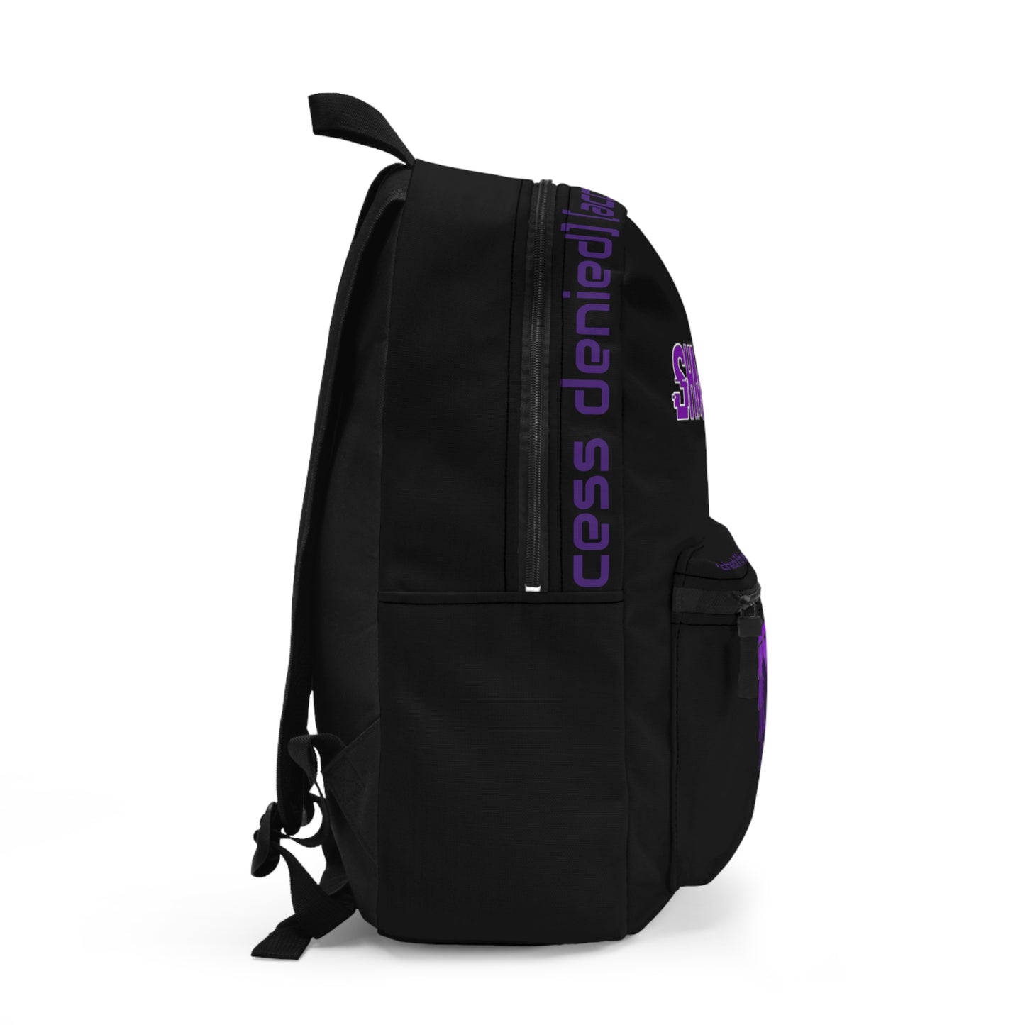 Shmacked Streetwear Glitched Purple Ravenous Black Backpack