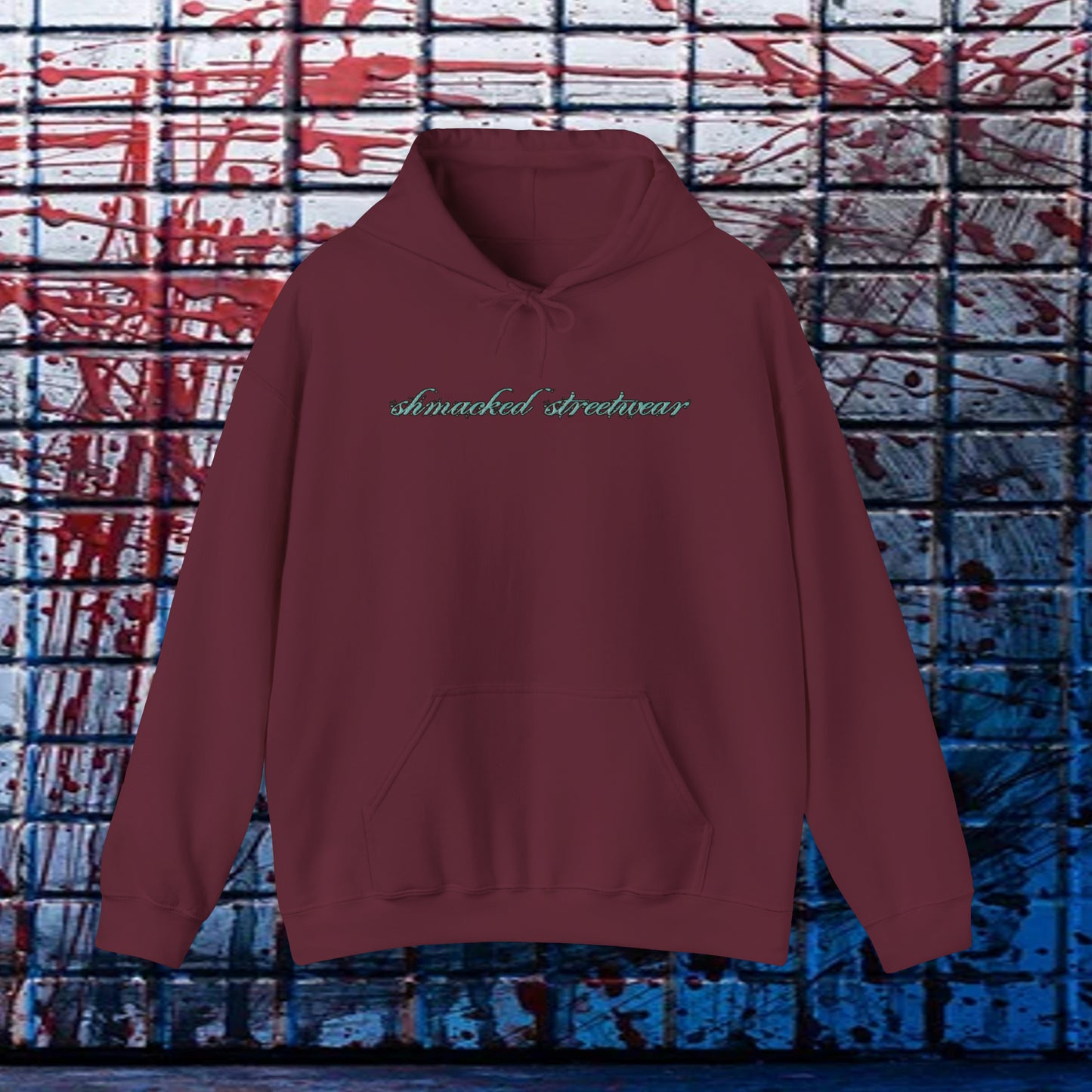 Ethereal Reflection Heavy Blend™ Hooded Sweatshirt In White/Black/Maroon/Dark Heather/Charcoal/Navy/Heather Navy/Red