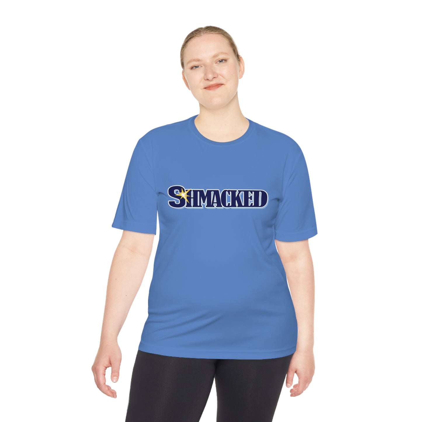 Tampa Bay Shmacked Moisture Wicking Black/Carolina Blue Baseball Tee