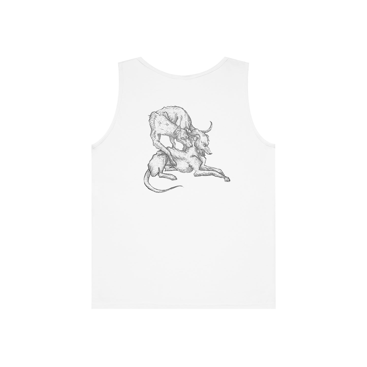 Shmacked Streetwear Sinister Strays Heavy Cotton Tank Top In White/Black/Grey/Red