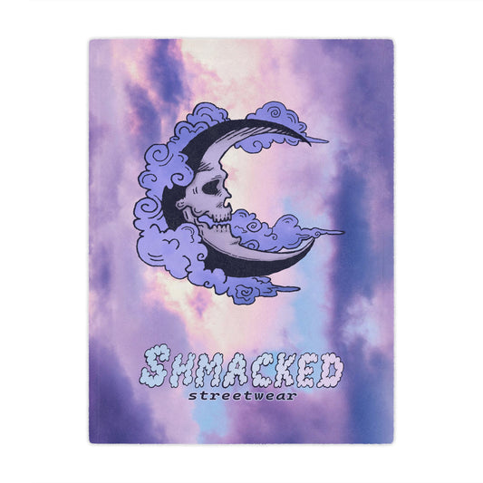 Shmacked Streetwear Skull of the Crescent Night Minky Blanket