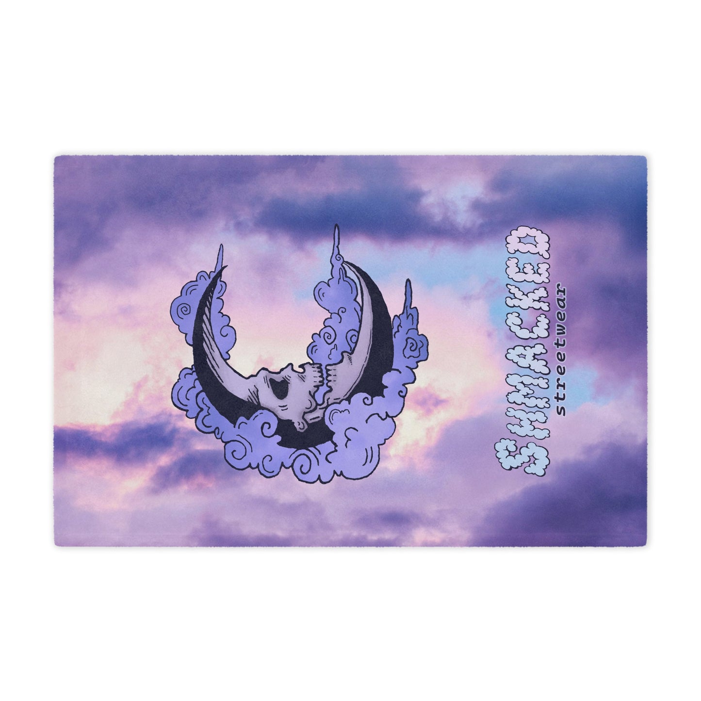Shmacked Streetwear Skull of the Crescent Night Minky Blanket