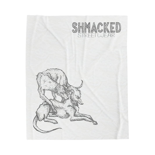 Shmacked Streetwear Sinister Strays Velveteen Plush Blanket