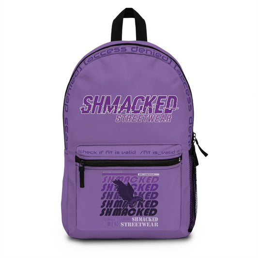 Shmacked Streetwear Glitched Purple Ravenous Purple Backpack