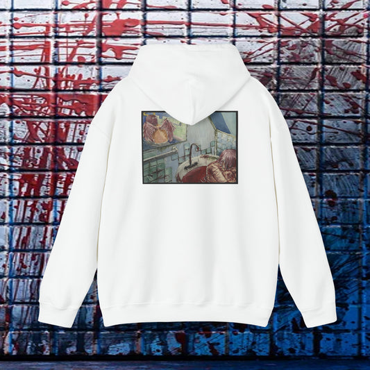 Ethereal Reflection Heavy Blend™ Hooded Sweatshirt In White/Black/Maroon/Dark Heather/Charcoal/Navy/Heather Navy/Red
